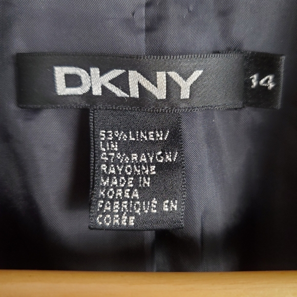 DKNY Women's Linen Blend Suit Set. Charcoal. 14/14P - Picture 4 of 16
